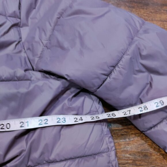 Banana Republic Dried Berry Short Duvet Puffer Coat Jacket Women's Size XL - Picture 10 of 11